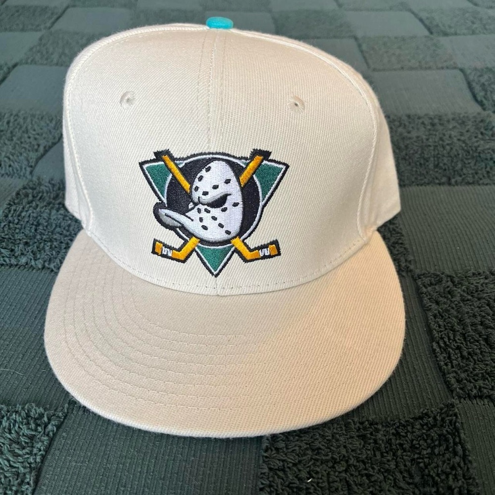 Cream Hockey Logo Cap